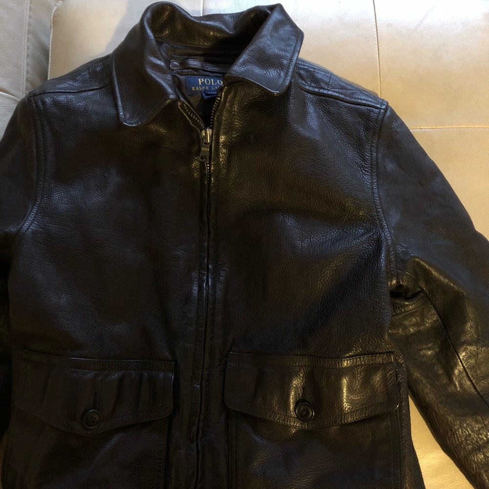 Authentic leather Ralph Lauren boys jacket!